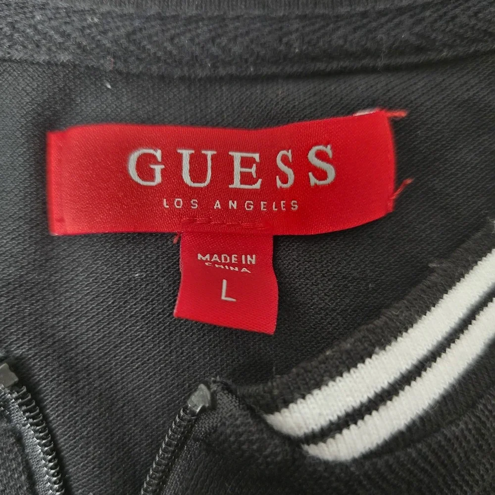 Guess Mens Shirt Black White Sz Large‎ - Picture 6 of 6